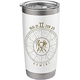 Zodiac Sign Gemini Horoscope Astrology Zodiac Sign Stainless Steel Insulated Tumbler