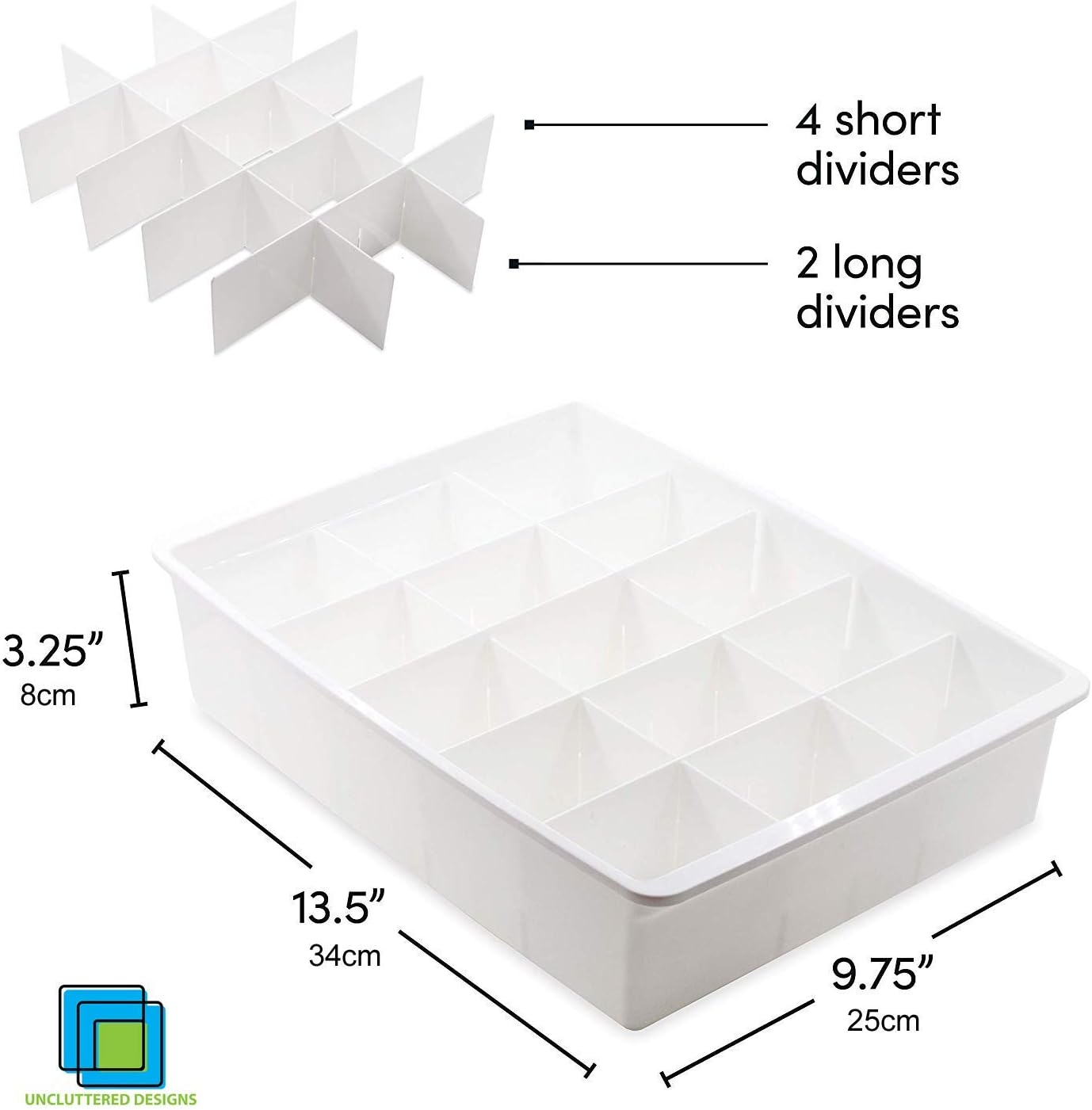 UNCLUTTERED DESIGNS Adjustable Drawer Dividers, Customizable Organization for Utility & Junk Drawers - Image 5