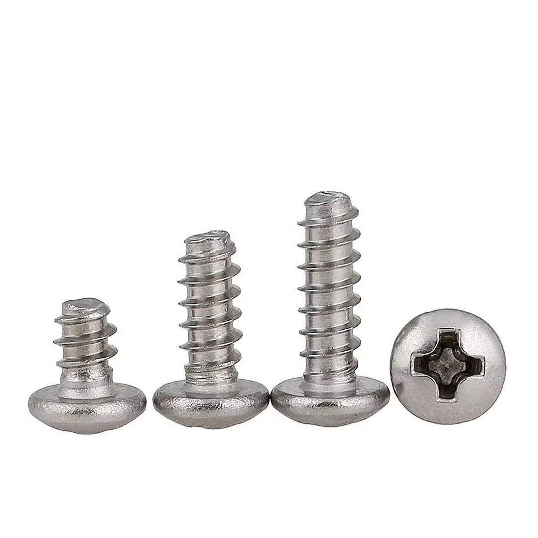 XIZONLIN M2.6 * 10mm Self-tapping Bolts 304 Stainless Steel Cross Pan Head Machine Screws 100pcs