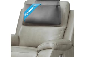 AHUAWA Recliner Headrest Pillow, Adjustable Neck & Head Support Pillow, Soft Velvet Non-Slip Headrest for Recliner, Couch, Chair, Sofa