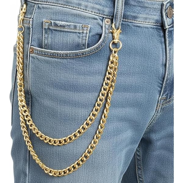 PINKPIN Biker Wallet Chain, Heavy Duty Pocket Chain with Round Clasp