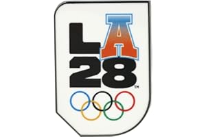 HONAV Summer Olympics Los Angeles 2028| LA '28 Olympics Logo & Varsity A Design Lapel Pin | On Backer Card