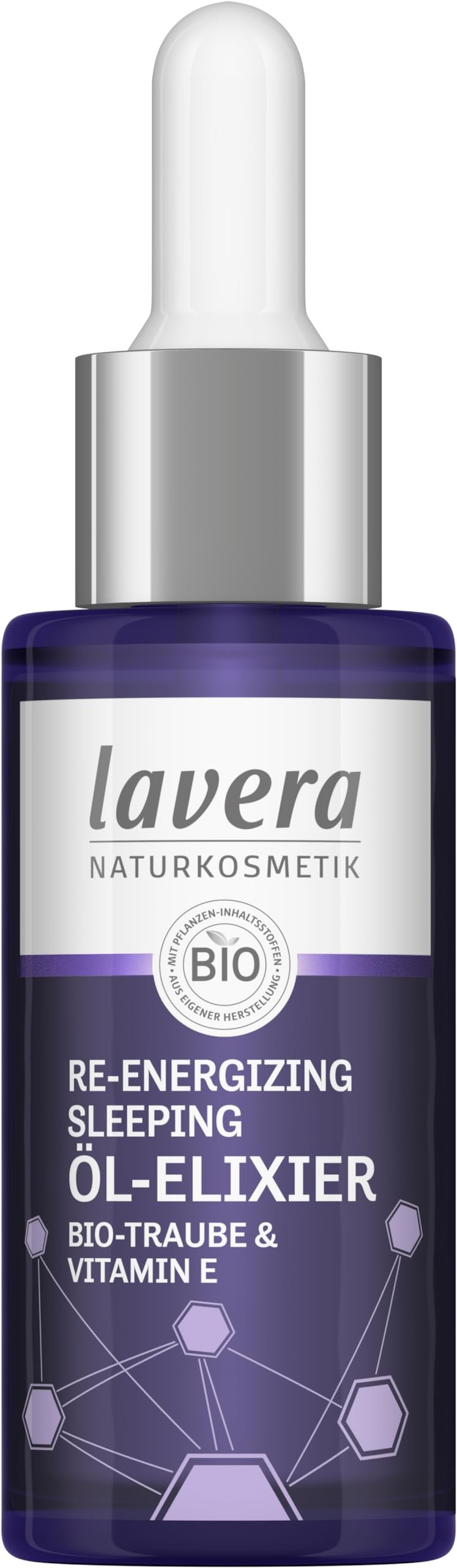 lavera Re-Energizing Sleeping Oil Elixir - natural cell renewal - revitalises skin texture - moisturising - vegan - natural cosmetics - 30 ml