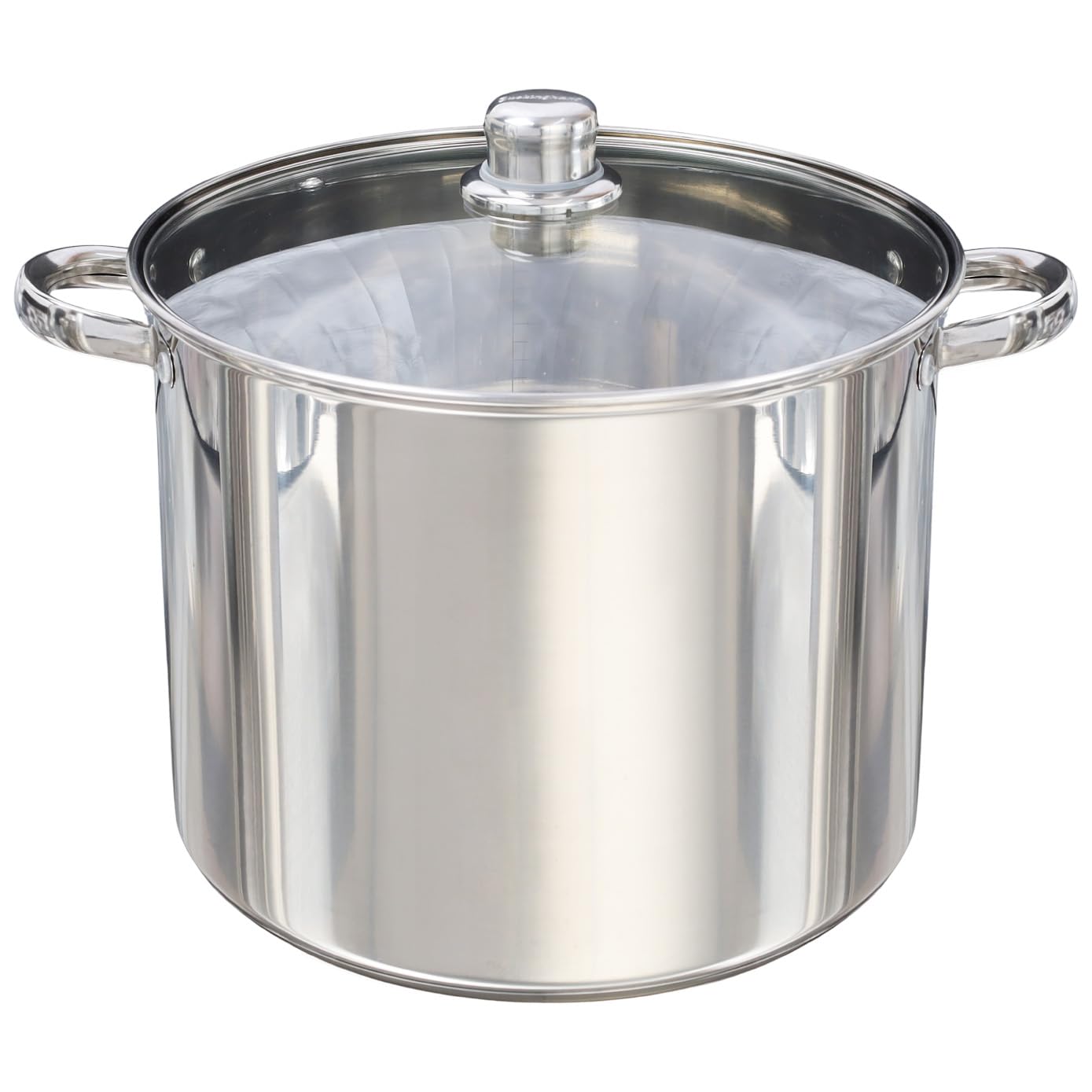 Buckingham Deep Induction Stock Pot with Glass Lid Premium Stainless Steel Multipurpose Large Cooking Pot for Soups Stews (13.5 Litre)