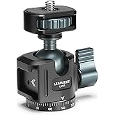 Aluminum alloy spherical gimbal, quick disassembly for panoramic 360° rotation, 1/4 and 3/8 interfaces, 2.5 kg/5.5 lb load capacity, compatible with camera tripods, phone/iPad mounts, photography