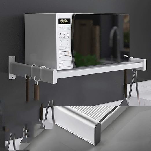 QKUANG Soporte de microondas Negro Soporte de Cocina Soporte de ...