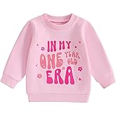 FYBITBO First Birthday Baby Girl Outfit in My One Year Old Era Sweatshirt Fall Long Sleeve Shirt 1st Birthday Girl Clothes