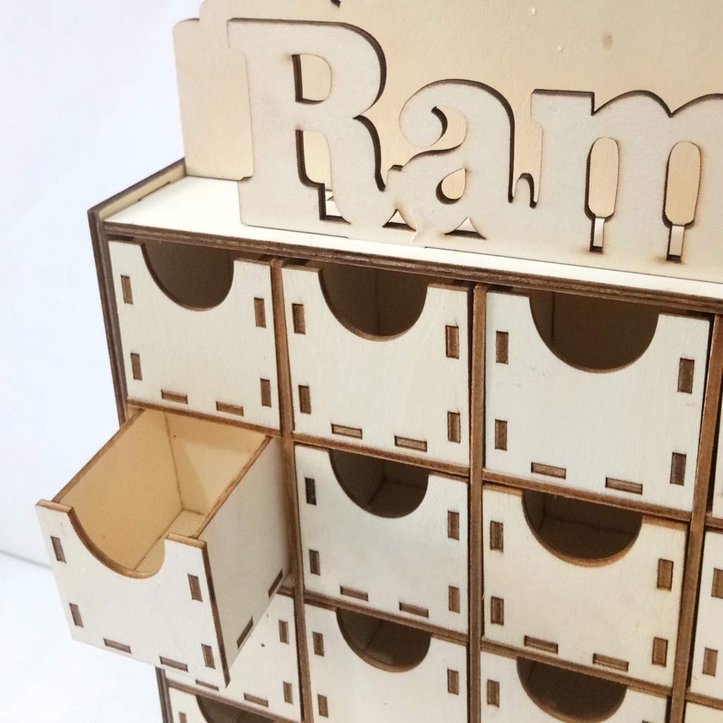 Eid Ramadan Mubarak Advent Calendar Box Muslim Islamic Decorations Ornament For Home Party Decor Forhe Wooden Mdf Calendar Countdown With Drawer Advent Calendars