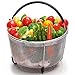 Premium Vegetable Steamer Basket Best Bundle, Fits Instant Pot Pressure Cooker, 100% Stainless Steel, Retractable Handle, Bonus Accessories One Serving Tongs (Large, 7