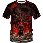 WHNBCW Traditional Chinese Dragon T-Shirt Funny Anime Graphic Tee Shirt