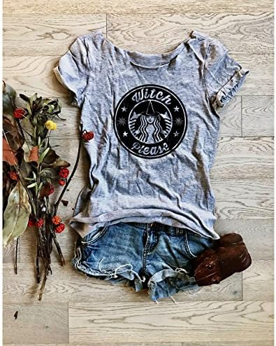 Witch Please. Fun Halloween T Shirt. Women's Witch Shirt. Happy Halloween. T Shirt. Wide Neck T Shirt. Basic Witch T Shirt.