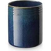 DOWAN 7.2" Kitchen Utensil Holder, Extra Large Farmhouse Utensil Holders for Countertop, Ceramic Utensil Crock, Anti Slip Cork Bottom