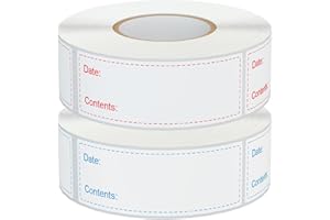 1000 Pcs Removable Freezer Labels for Food Containers 1 x 3, Risepekt Waterproof Food Storage Labels for Containers, Oil Resistant No-Residue Easy Clean for Kitchen Restaurants Grocery Stores Markets