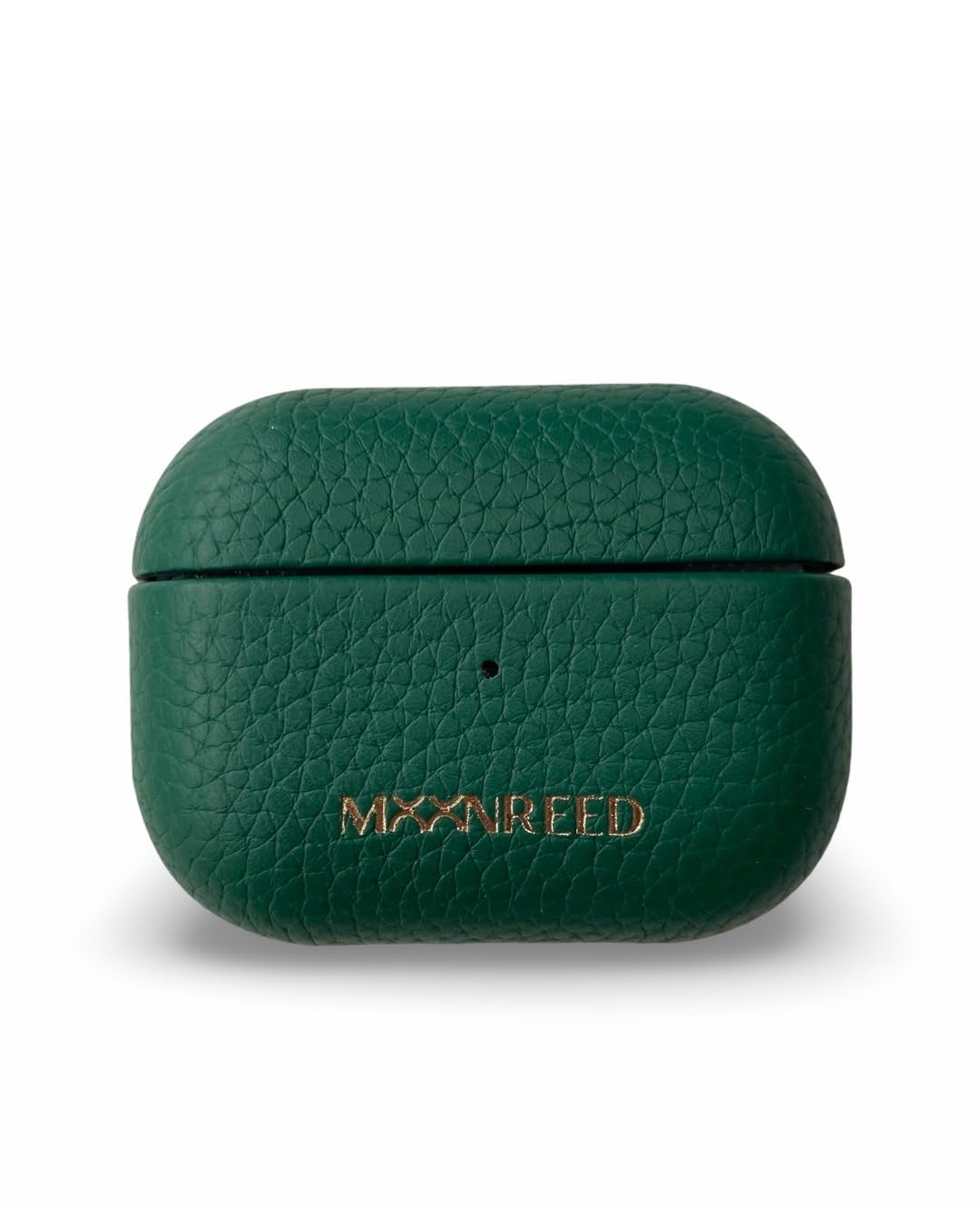 Real Leather Classic Case for Apple AirPod Pro 2 (Gen 2) - Visible LED with wireless charging (Emerald Green)