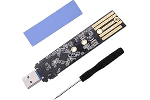 M.2 to USB Adapter, ELIATER NVMe to USB 3.0 Reader Card Compatible with Both NVMe (PCI-e) M Key SSD & (B+M Key SATA Based) NG