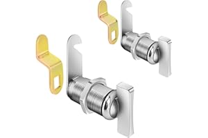 Sartatue Thumb Cam Locks 1-3/8” 2PCS RV Locks for Storage Door, Compartment Door, Thumb Operated Locks 5PCS Keyless Non-Locking Locks Fits on Camper, Vehicles, Files Drawers (1-3/8 Inch 2Pcs)