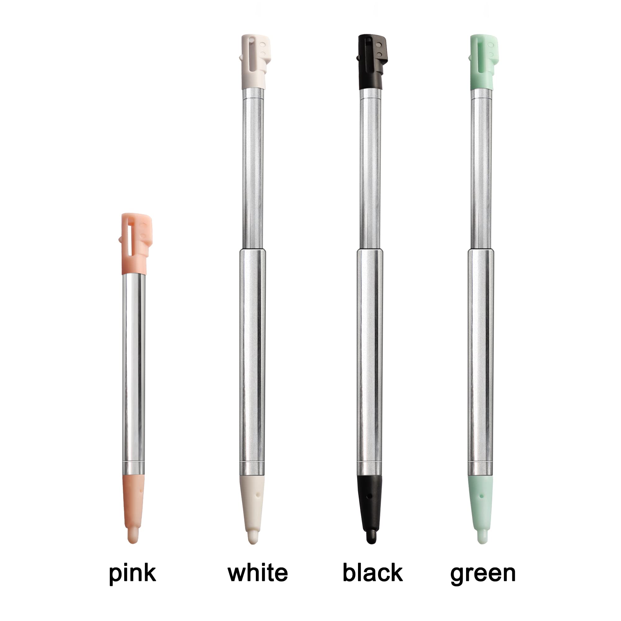 DSi Stylus Pen, Metal Retractable Replacement Stylus Compatible with Nintendo DSi, 4in1 Combo Touch Styli Pen Set Multi Color for NDSi