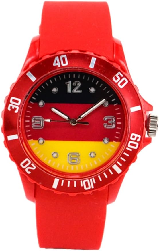 Kalaokei World Cup 2018 Flag Pattern Dial Silicone Band Sports Analog Quartz Wrist Watch