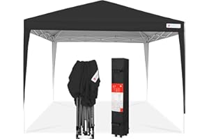 Best Choice Products 10x10ft Pop Up Canopy Outdoor Portable Folding Instant Lightweight Gazebo Shade Tent w/Adjustable Height, Wind Vent, Carrying Bag - Black