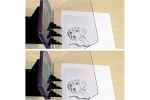 HKSICHENGKEJI Optical Drawing Board Painting Projection Copying Board Sketching Tool Acrylic Transparent Board Mobile/Phone Tablet Holder Optical Reflection Projector Painting Tool for Kids Beginners Artists