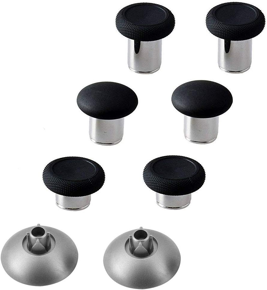 8 in 1 Metal Magnetic Thumbsticks Analog Sticks Joysticks Replacement Repair Buttons Kit for Xbox One S Elite Controller - Different hights of 3 pairs
