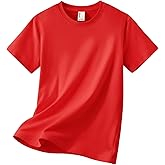 PATPAT Boys Neon Shirt 5T to Youth Dry Fit Athletic UPF 50+ T Shirts Short Sleeve Rash Guard Performance Sports Undershirt