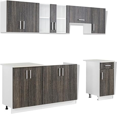 Wenge Look Kitchen Cabinet Unit 7 Pcs Amazon Co Uk Kitchen Home