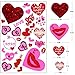 Tifeson 100 PCS Valentine's Day Window Clings Heart Static Stickers Decal - Removable Valentines Window Decals - Valentines Decorations