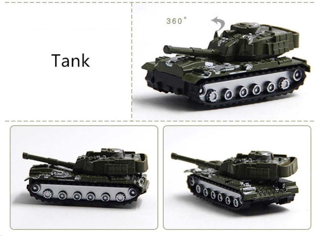 PowerTRC Die-cast Military Truck Army Vehicle Models Car Toys, Mini Battle Army Toy, Panzer, Anti-Air Vehicle, Helicopter Playset for Kids: Toys & Games