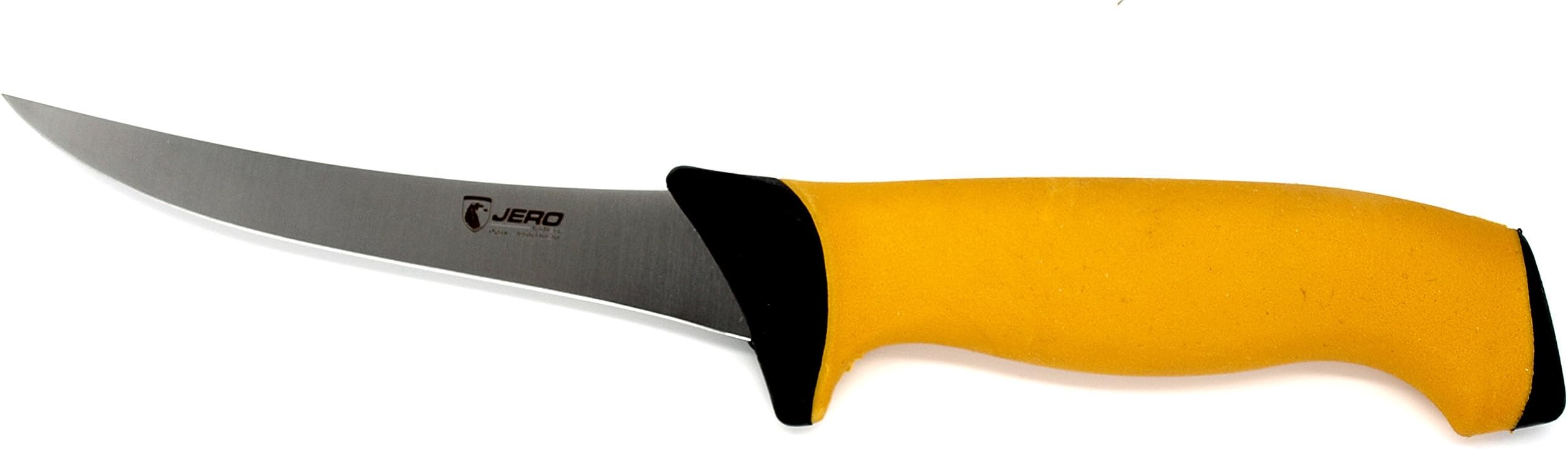Jero TR Soft Grip 5" Curved Stiff Blade Boning Knife - German Stainless Steel Blade - Made In Portugal