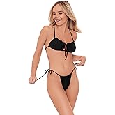 Sports Illustrated Womens Ruffle Cutout Bralette