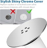 SEGNAYEN 115mm Shower Drain Cover Chrome 90mm Outlet Fast Flow Plughole view 4