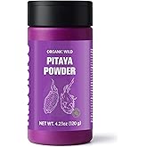 Dragon Fruit Powder - 100% Organic Freeze-Dried Pitaya for Baking, Beverages, Cakes, Frosting, Smoothies, Coloring & Decoration, Natural Strawberry Flavor, 4.23 Ounces, No Added Sugar