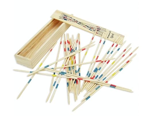 Lingduan Wooden Pick Up Sticks TraditionalGame Sticks Wooden Toys Adult Children Intelligence Multiplayer Toy Classic game, nostalgic game, intellectual game, fun family game