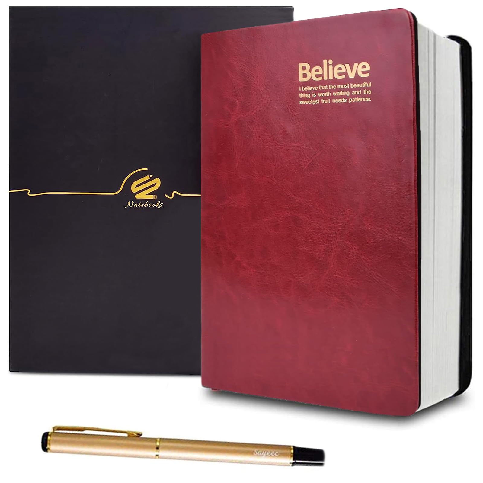 KXF 720 Pages Extra Super Thick Writing Journal for Women Men with Gift Box Pen Vegal Leather Lined 720 Pages Travel Diary Notebooks Gift for Birthday Christmas Holiday Writing Notepad Daily Planner