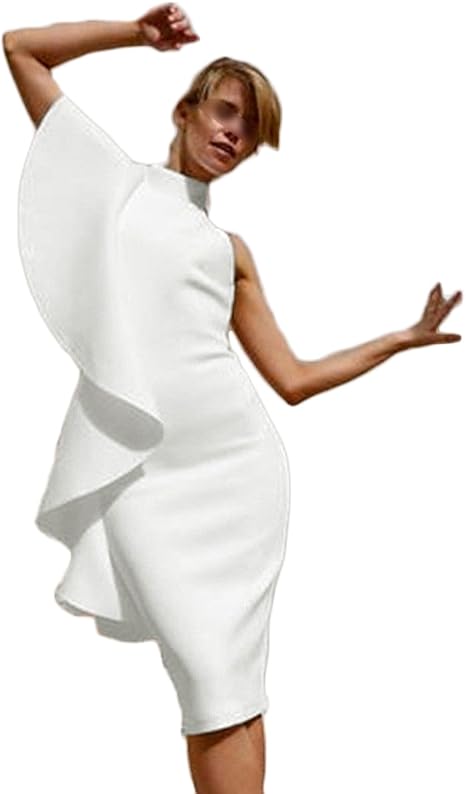 high neck halter midi dress