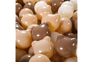 GOGOSO Bear Ball Pit Balls Shapes BPA Free Plastic Play Balls Crush Proof Kids Toddlers Baby Pastel Pelotas Toy Shaped Giant Friendship Bracelet