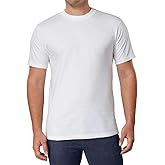 Kirkland Signature Men's Crew Neck T-Shirts 100% Cotton (Pack of 6) (White, Small)
