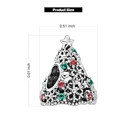 VALGACLS Glitter Christmas Tree Charm for Bracelets