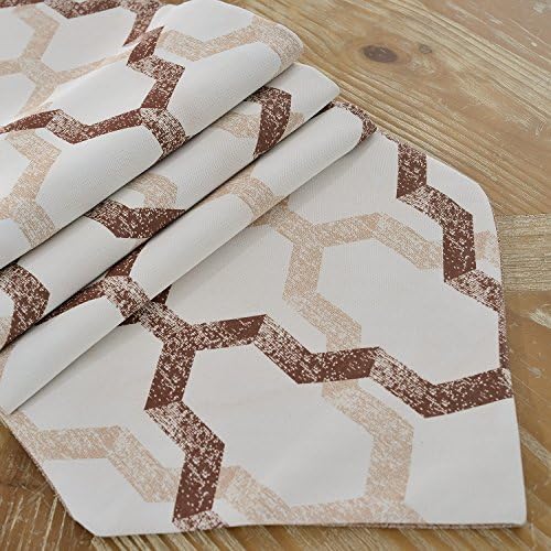 Foulola Table Runner,Linen, 12X84/104/120inch, Double Sided Design (Pure color and Chinese Painting Style),For Party, Wedding, Holiday Dinner, Home Decoration (12x120inch, 8867 COFFEE)