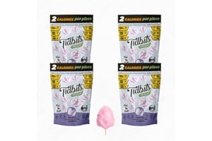 Tidbits Fun Bites Meringues, Low Calorie Snacks, Low Sugar Gluten-Free Snacks, Dairy Free Snacks, 1.25 Cal per Piece, Pack of 4, Cotton Candy - Santte Foods