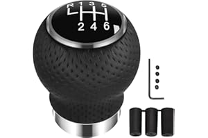QIANG KUN Universal Shift Knob 6 Speed Manual Gearbox Shift Knobs Fit for Most Car Transport Vehicles（Round Head R Up）
