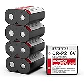 TQTHL 5-Packs CR-P2 Batteries, 6V Lithium Photo Battery Replaces 223A DL223A EL223AP
