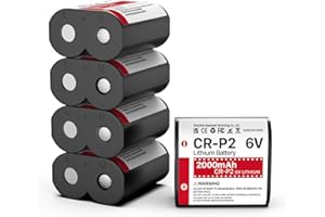 TQTHL 5-Pack CR-P2 Batteries, 6V 2000mAh Lithium Photo Battery 223A, 2CR-P2, EL223AP, and DL223A Batteries (Size:1.37in*1.41in*0.74in)