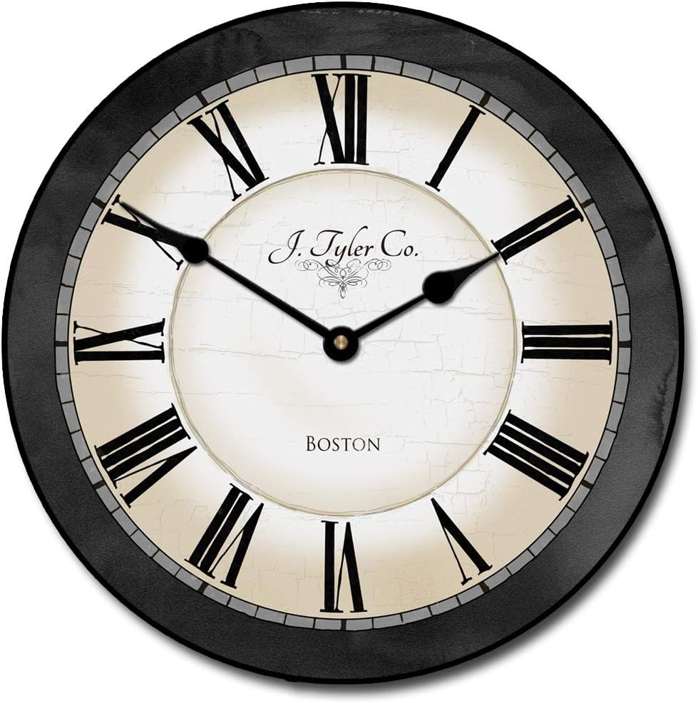 Carolina Gray Wall Clock | Ultra Quiet Quartz Mechanism | Hand Made in USA Beautiful Crisp Lasting Color | Comes in 8 Sizes | 10-Inch