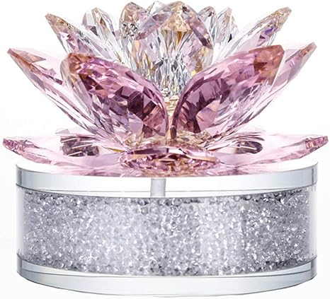 Amazon Co Jp 透明な蓮の花の結晶 蓮の花の置物ガラスの装飾 不純物なし 泡なし 透明度が良い 細かい仕上がり 色あせなし ホーム キッチン