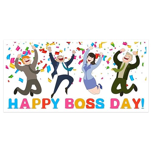 Amazon Com Happy Boss Day Banner Party Backdrop Decoration Handmade