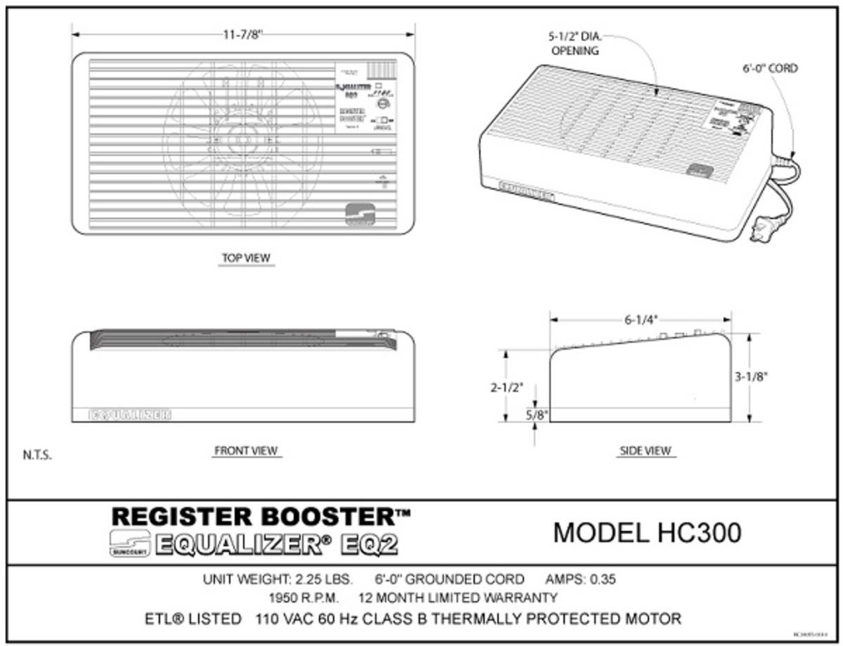 Home & Garden Suncourt Equalizer EQ2 HC300 Heating Air Conditioning