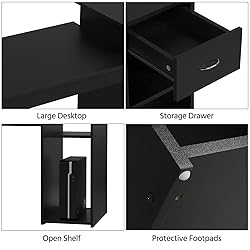 Topeakmart Modern Computer Desk, 47 inch Home