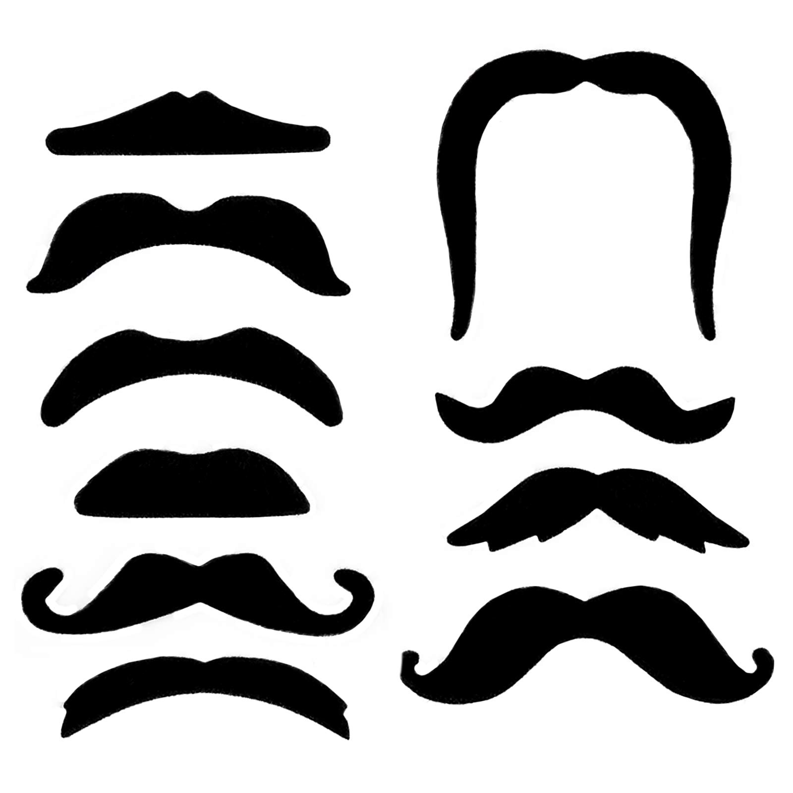 Photo 1 of 60PCS Fiesta Cinco De Mayo Beard Mustache Party Supplies - Mexican Fake Halloween Cosplay Self Adhesive Costume Decorations Accessory